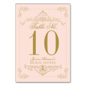 Blush Pink & Gold  Vrijgezellenfeest Kaart (Achterkant)