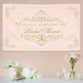 Blush Pink & Gold  Vrijgezellenfeest Spandoek