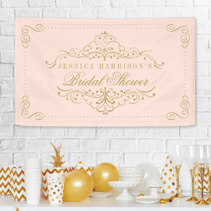 Blush Pink & Gold  Vrijgezellenfeest Spandoek
