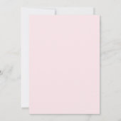 Blush Pink Gold Waterverf Wildflower Baby shower Kaart (Achterkant)