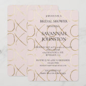 Blush Pink Gold XOXO Vrijgezellenfeest Kaart (Voorkant / Achterkant)