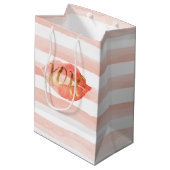 Blush Pink Gold XOXO Waterverf Kiss Medium Cadeauzakje (Achterkant Gekanteld)