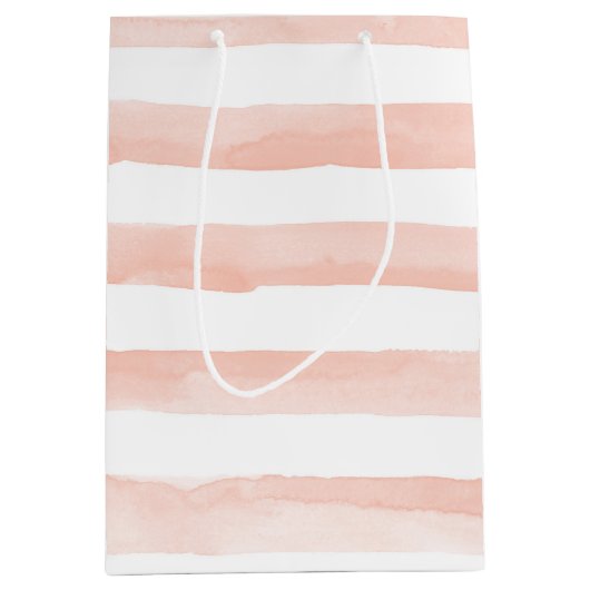 Blush Pink Gold XOXO Waterverf Kiss Medium Cadeauzakje (Voorkant)