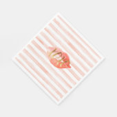 Blush Pink Gold XOXO Waterverf Kiss Servetten (Hoek)