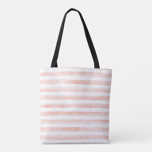 Blush Pink Gold XOXO Waterverf Kiss Tote Bag (Achterkant)