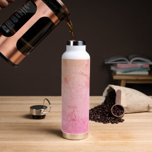 Blush Pink Gradient Sparkle Bottle Waterfles