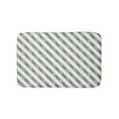 Blush Pink Green Glitter Stripes Christmas Badmat (Voorkant)