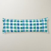 Blush Pink Green Glitter Stripes Christmas   Lichaamskussen (Achterkant)