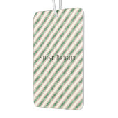 Blush Pink Green Glitter Stripes Christmas Luchtverfrisser (Links)