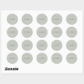 Blush Pink Green Glitter Stripes Christmas   Ronde Sticker (Vel)