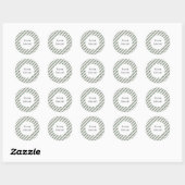 Blush Pink Green Glitter Stripes  Ronde Sticker (Vel)