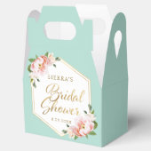 Blush Pink Green Gold Geometric Vrijgezellenfeest Bedankdoosjes (Geopend)