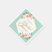 Blush Pink Green Gold Geometric Vrijgezellenfeest Servet (Hoek)