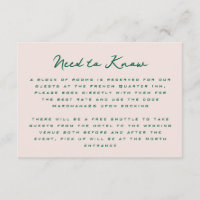 Blush Pink Green Simple Additional Information 