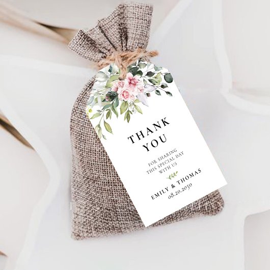 Blush Pink Greenery Gift Label Cadeaulabel