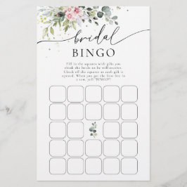 Blush Pink Greenery Vrijgezellenfeest Bingo