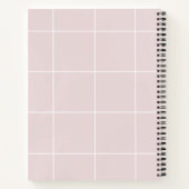 Blush Pink Grid Notitieboek (Achterkant)