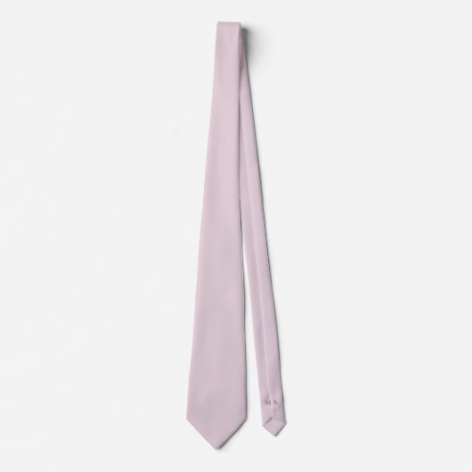 Blush Pink Groom en Groomsmen Initialen Weddenscha Stropdas (Voorkant)