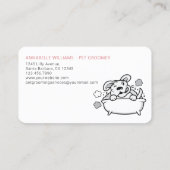 Blush Pink Grooming  Klantenkaartje (Achterkant)