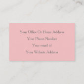 Blush Pink Hair Salon Gold Glitter Pattern Girly Visitekaartje (Achterkant)