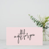Blush Pink Hair Salon Logo Cadeaubonnen (Staand voorkant)