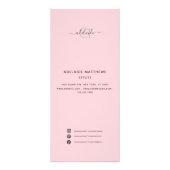 Blush Pink Hair Salon Makeup Artist Service Menu (Voorkant)