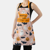 Blush Pink Halloween met geesten, pompoenen, vleer Schort (Insitu)