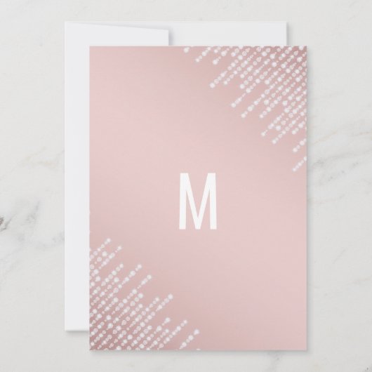 Blush Pink Hanging Diamond Lights Verjaardag Kaart (Achterkant)