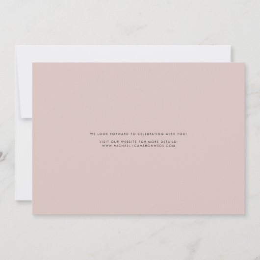 Blush Pink Hawaii Map Modern minimalistisch script Save The Date (Achterkant)