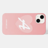 Blush Pink Heart Custom Case-Mate iPhone Case (Achterkant (horizontaal))