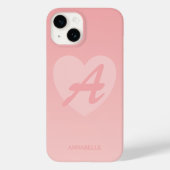 Blush Pink Heart Custom Case-Mate iPhone Case (Achterkant)