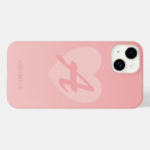 Blush Pink Heart Custom Case-Mate iPhone Case (Achterkant (horizontaal))
