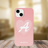 Blush Pink Heart Custom Case-Mate iPhone Case