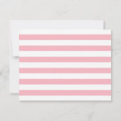 Blush Pink Heart Feminine Script Girly Chic Stripe Notitiekaartje (Achterkant)