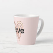 Blush Pink Heart Love Latte Mok (Rechterhoek)