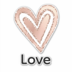 Blush Pink Heart Love Sticker