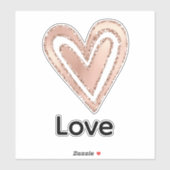 Blush Pink Heart Love Sticker (Vel)