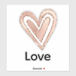 Blush Pink Heart Love Sticker