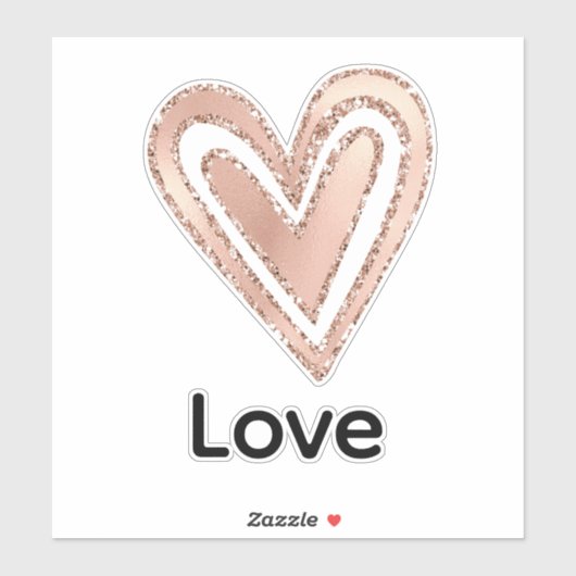 Blush Pink Heart Love Sticker (Vel)