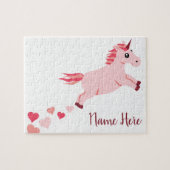 Blush Pink Heart Unicorn Legpuzzel (Horizontaal)