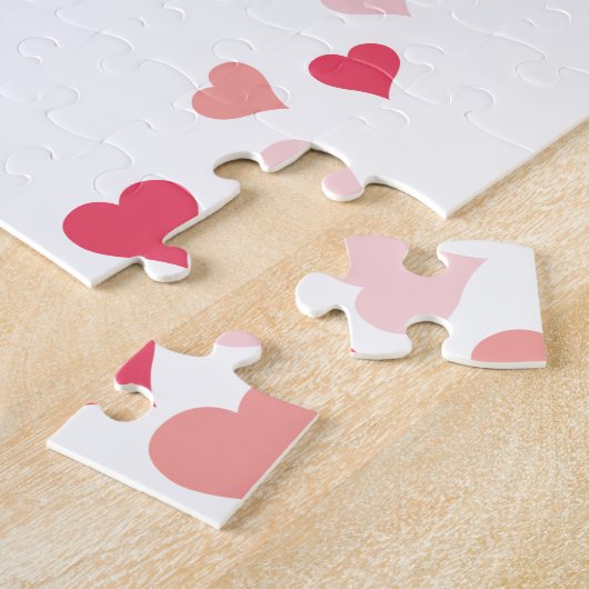 Blush Pink Heart Unicorn Legpuzzel (Zijkant)