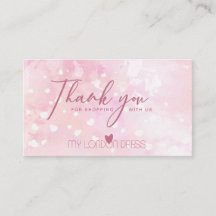 BLUSH PINK HEART WATERVERF DANK U