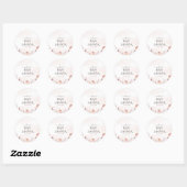 Blush Pink Herfst Tone Pumpkin Baby shower Cute Ronde Sticker (Vel)
