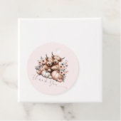 Blush Pink Highland Koe Herfst bedankt Bedankjes Labels (In situ)