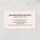 Blush Pink Home Bakery Wedding Cake Visitekaartje (Achterkant)