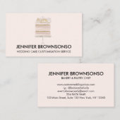 Blush Pink Home Bakery Wedding Cake Visitekaartje (Voorkant / Achterkant)