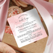Blush Pink Home Bakkerij Cottage Law Ingrediënten Vierkante Sticker