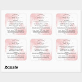 Blush Pink Home Bakkerij Cottage Law Ingrediënten Vierkante Sticker (Vel)