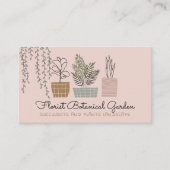 Blush Pink House Flower Vases Plant Succultics Visitekaartje (Voorkant)