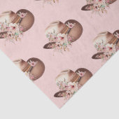 Blush Pink Howdy Cowgirl Bloemen Westerne Petten Tissuepapier (Detail)